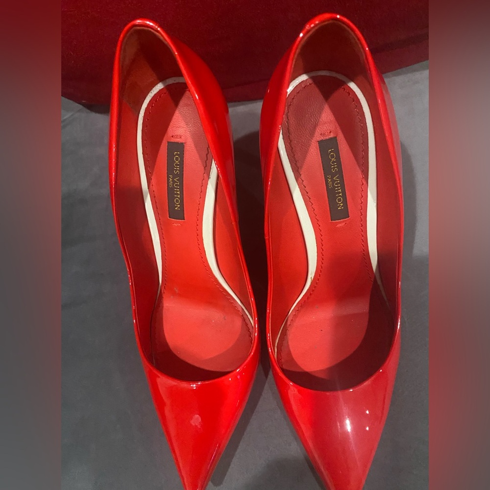 Louis Vuitton Patent Leather Red Heels